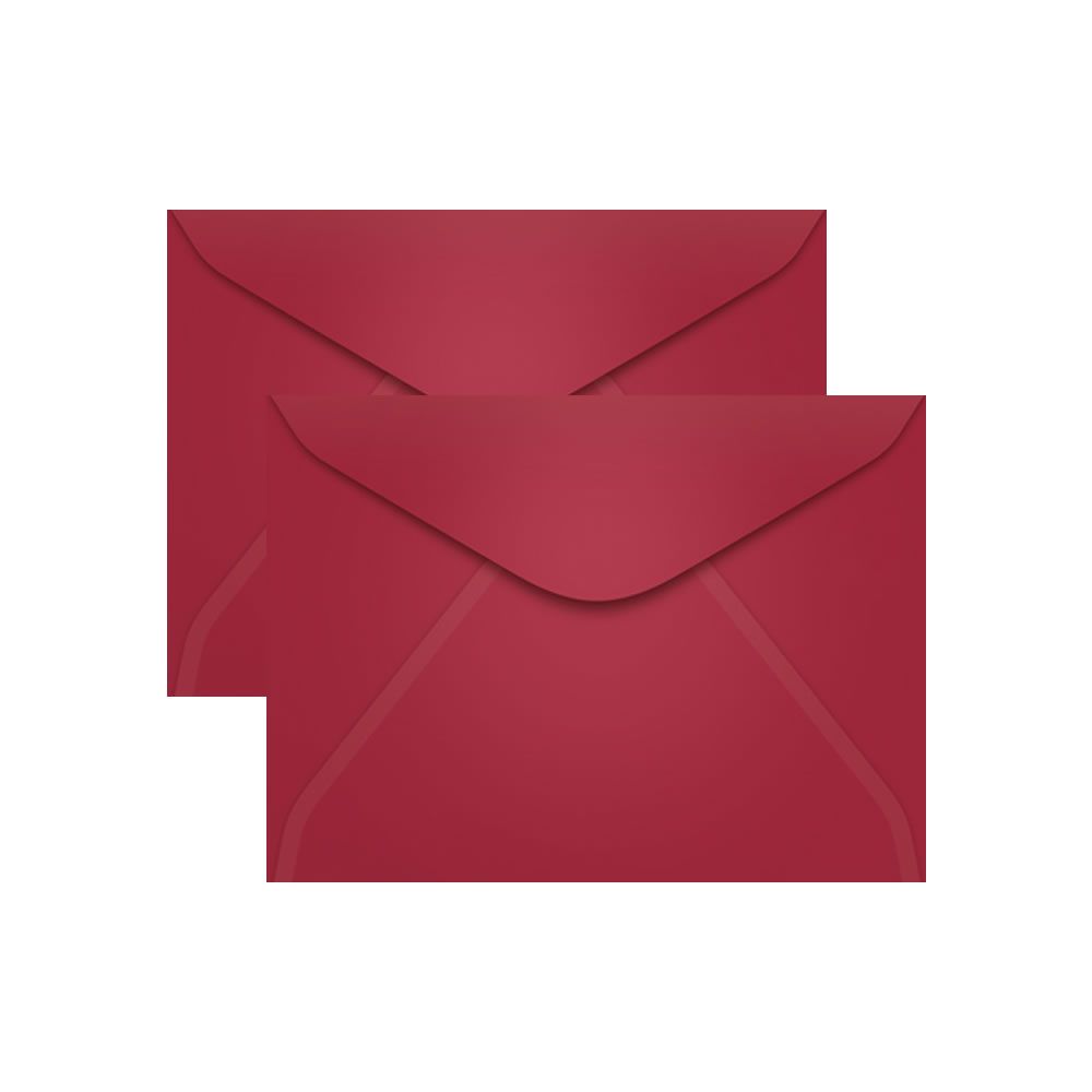 Envelope Convite Vermelho Bordo Pequim Carta 114x162mm 100un