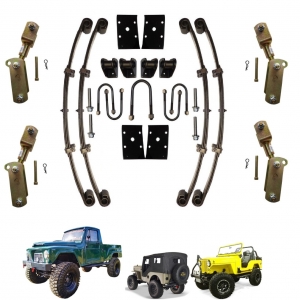 Kit De Molas De Adaptação Para Suspensão Jeep / Rural / F 75 Ford Willys Canela Grossa