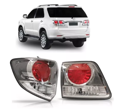 Lanterna Traseira Toyota Hilux Sw4 2013 2014 2015 Cromada / Vermelha Canto