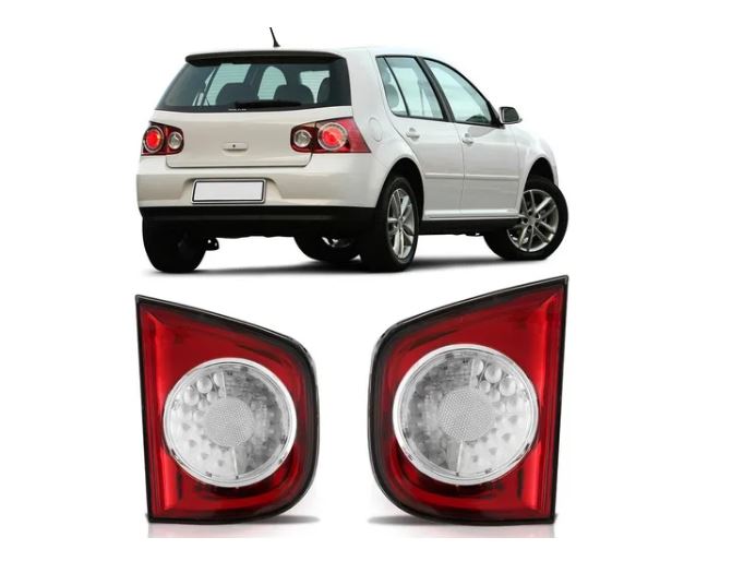 Lanterna Traseira Volkswagen Golf 2007 2008 2009 2010 2011 2012 Mala Vermelha