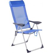 Cadeira Alta 5 Posições Alumínio Azul Claro
