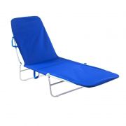 Cadeira Espreguiçadeira Dobrável Poliéster Azul - Belfix