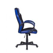 Cadeira Gamer Pelegrin PEL-3005 Tecido Preto Couro PU Azul