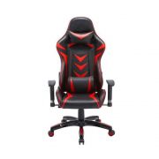 Cadeira Pelegrin Pel-3003 Gamer Couro Pu Preta E Vermelha