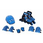 Kit Roller In-Line Completo Patins Radical Azul G (37-40)
