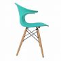 Cadeira Charles Eames New Wood Design Pelegrin PW-079 Azul Celeste
