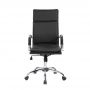 Cadeira Presidente Pelegrin em Couro PU Pel-8003H Preta Design Charles Eames
