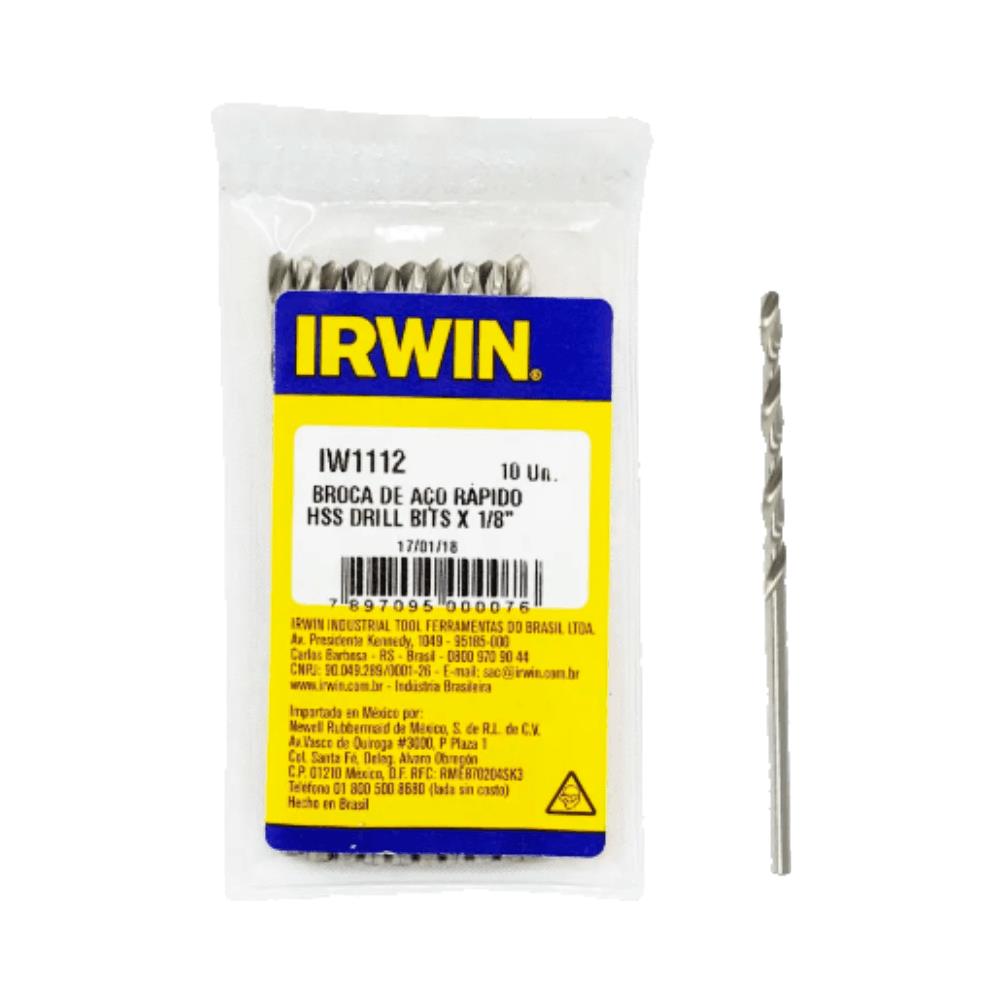 Broca Aço Rápido 1/8" 2.38mm IW1112 - Irwin