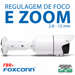 Câmera FBR Focusbras Varifocal com Zoom AHD FA-MBV1M Alta Definição (1.0MP | 720p | 2.8mm~12mm | Metal)
