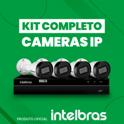 Kit com 4 Câmeras IP Intelbras FULL HD - Segurança