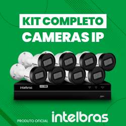 Kit com 8 Câmeras IP Intelbras FULL HD - Segurança