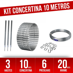 Kit completo Concertina Helicoidal 30cm - para 10 Metros