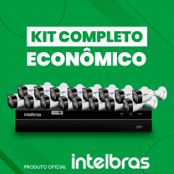 Kit Econômico Intelbras Completo com 16 Câmeras Bullet Externas