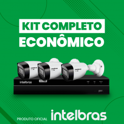 Kit Econômico Intelbras Completo com 3 Câmeras Bullet Externas