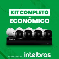Kit Econômico Intelbras Completo com 4 Câmeras Bullet Externas