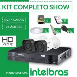 Kit Intelbras Completo Alta Definição - 2 Câmeras - Hd