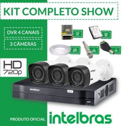 Kit Intelbras Completo Alta Definição - 3 Câmeras - HD