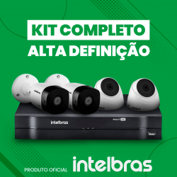 Kit Intelbras Completo alta definição - 4 câmeras Interno/Externo - HD