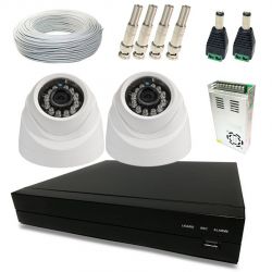 Kit Monitoramento Fácil HD - 2 Câmeras Internas 720p HD