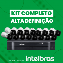 Kit Oficial Intelbras Completo Alta Definição 16 Câmeras 1 Megapixel 720p