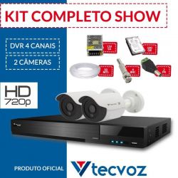 Kit Tecvoz Completo em Alta Definição - 2 câmeras HD