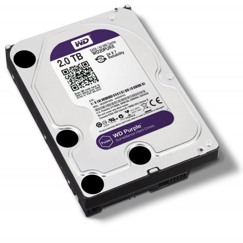 HD Sata Western Digital (WD) Purple 2TB - Sugerido pela Intelbras  - CFTV Clube | Brasil