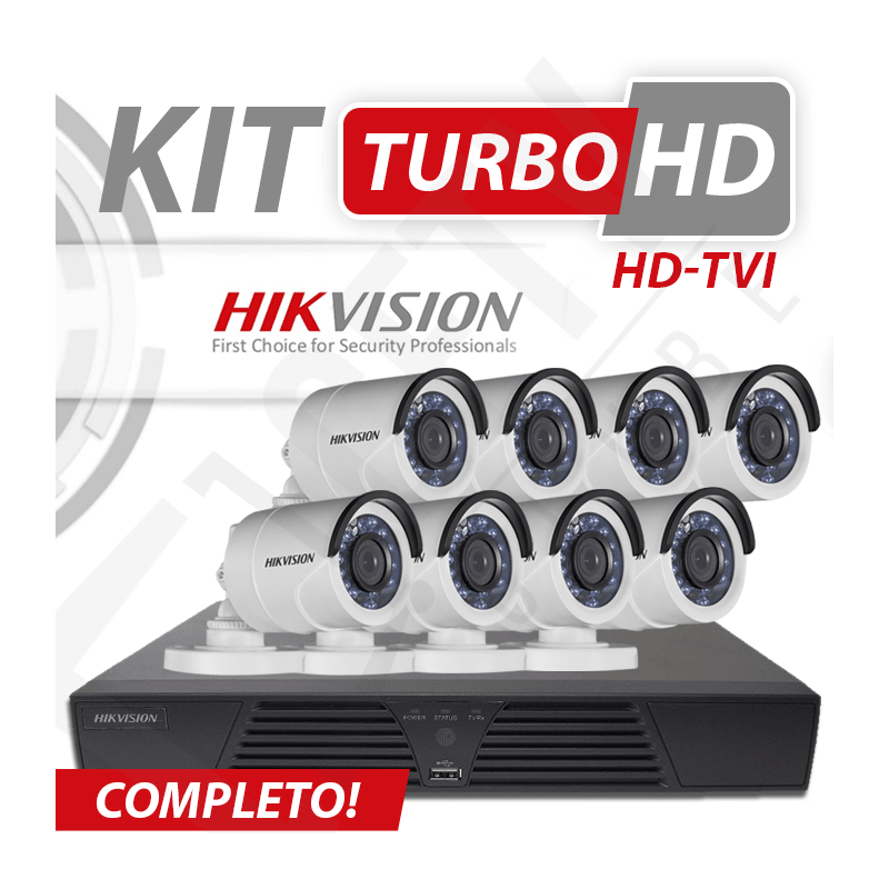 Kit Turbo Hd Hikvision Alta definição 8 Canais - Recomendado!  - CFTV Clube | Brasil