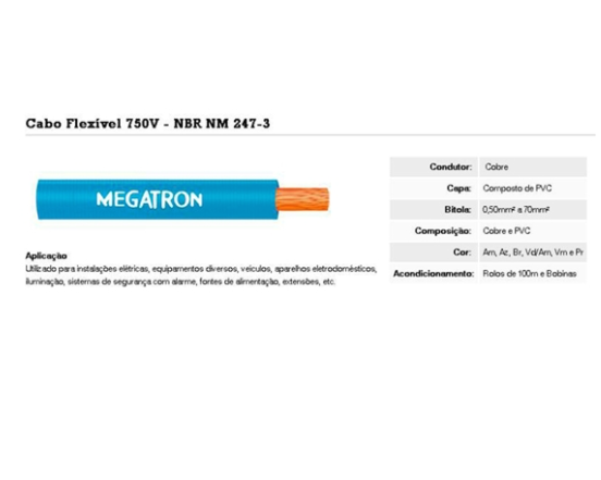 Fio Cabinho 1,50m VM Megatron