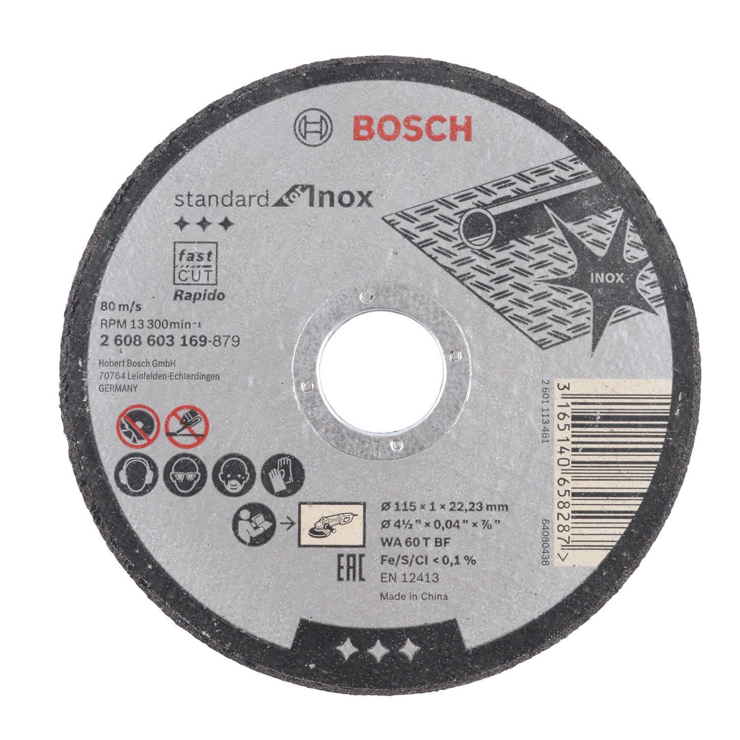 Disco De Corte 115X1,0mm Inox Bosch