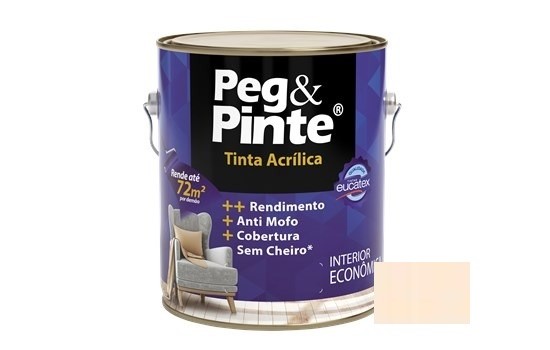 Tinta Peg&Pinte Acrílica Pérola Taiti 3,6 Litros Eucatex