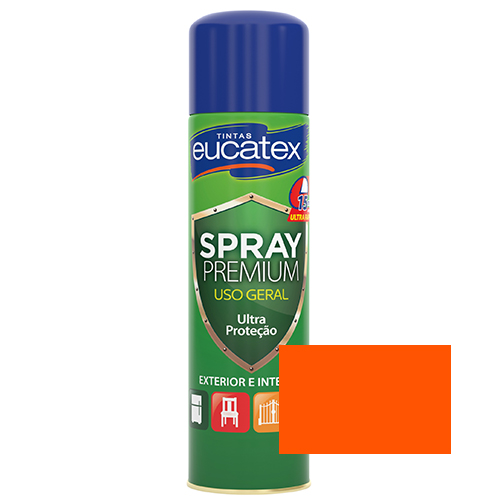 Tinta Spray Premium Luminosa Laranja 400ml Eucatex