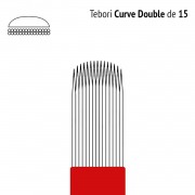 Lâmina Flox Tebori Curve Double 15 Pts c/ Anvisa - Kit c/ 5 Un.