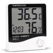 Termohigrômetro Digital com Relógio e Alarme HTC-1