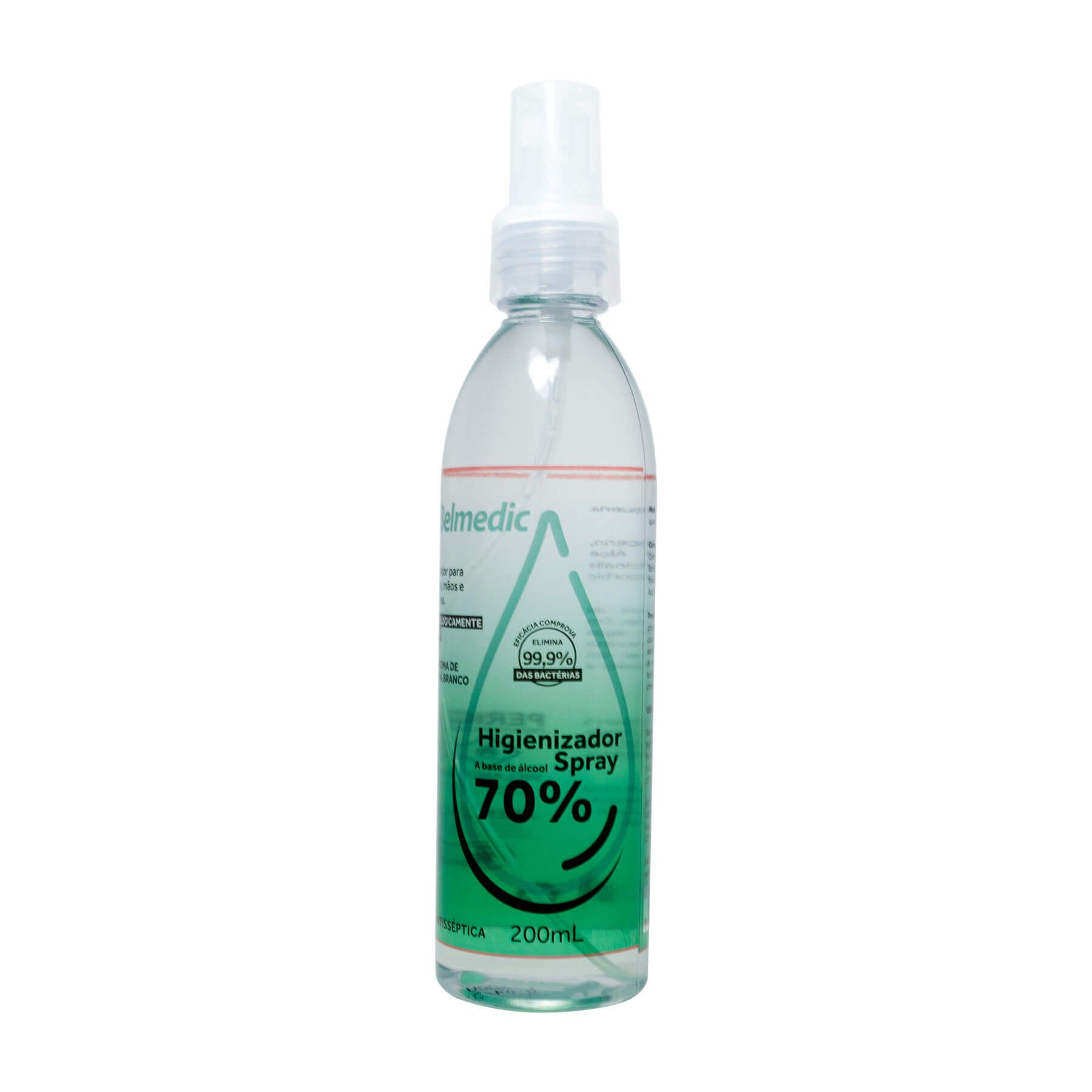 Higienizador Spray Belmedic Base Álcool 70% 200ml