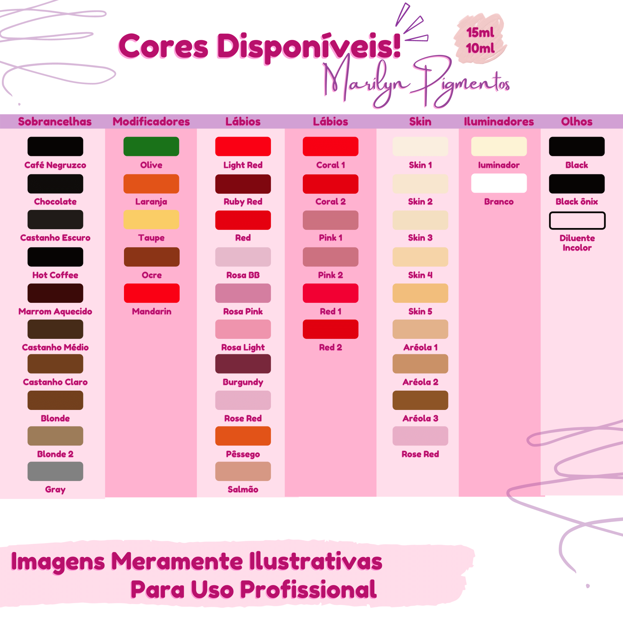 Pigmento Marilyn 15ml Rosa