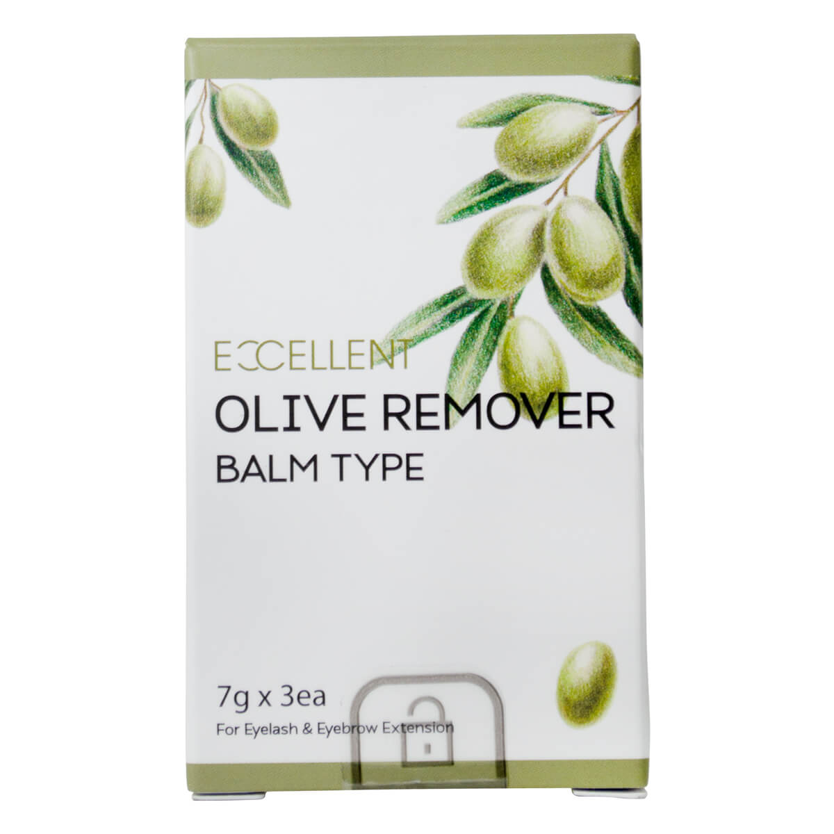 Removedor Gel Excellent Olive para Extensão de Cílios 7g Kit 3un