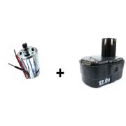 Kit de Motor + Bateria p/ Parafusadeira CD121 Tipo 1