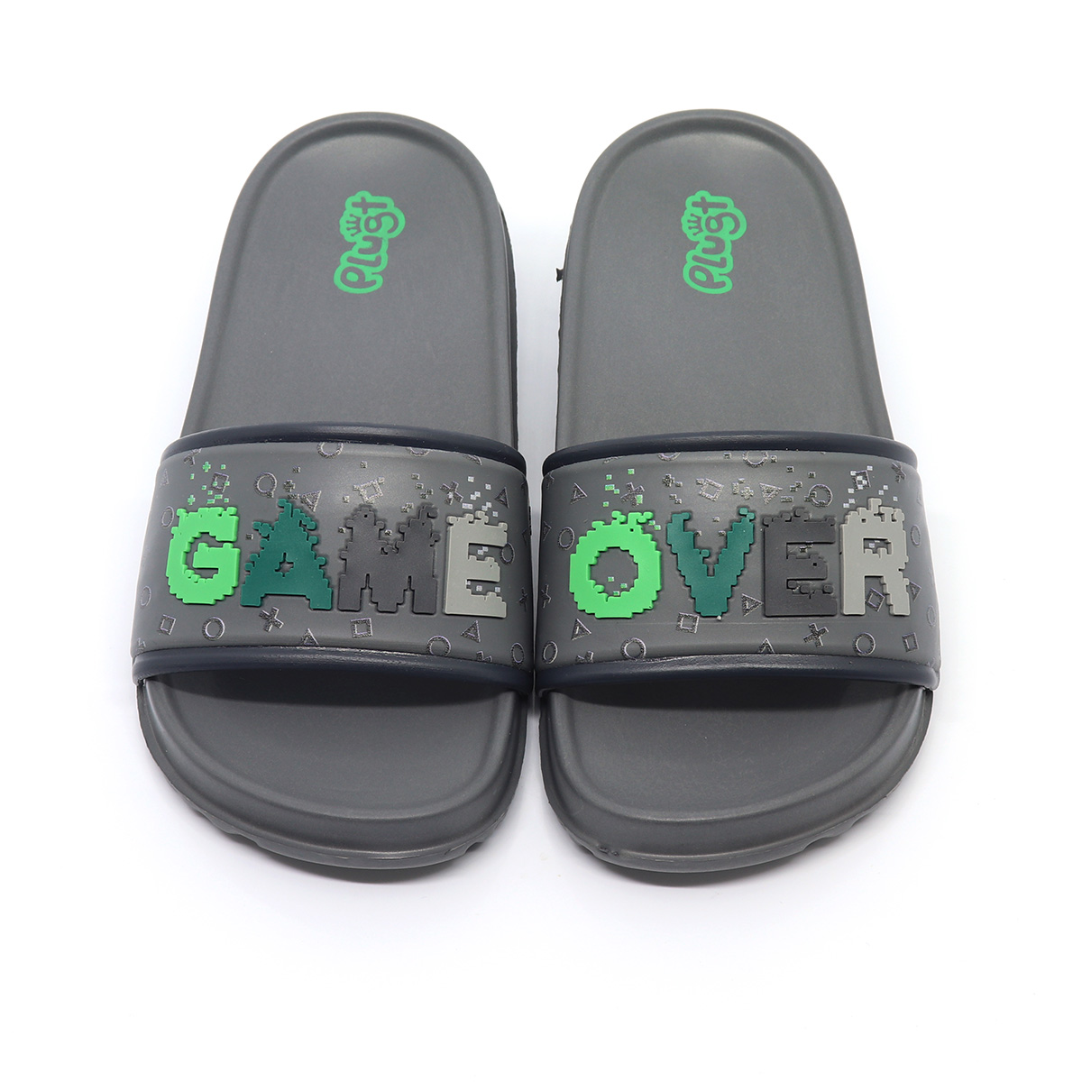 Chinelo Plugt Slide Game Over Grafite