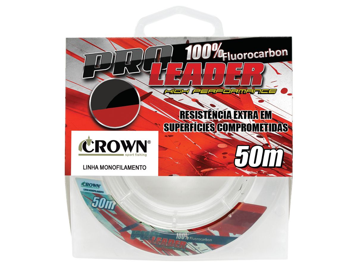 Linha Monofilamento Crown Pro Leader 0,33mm 20Lbs - 50m