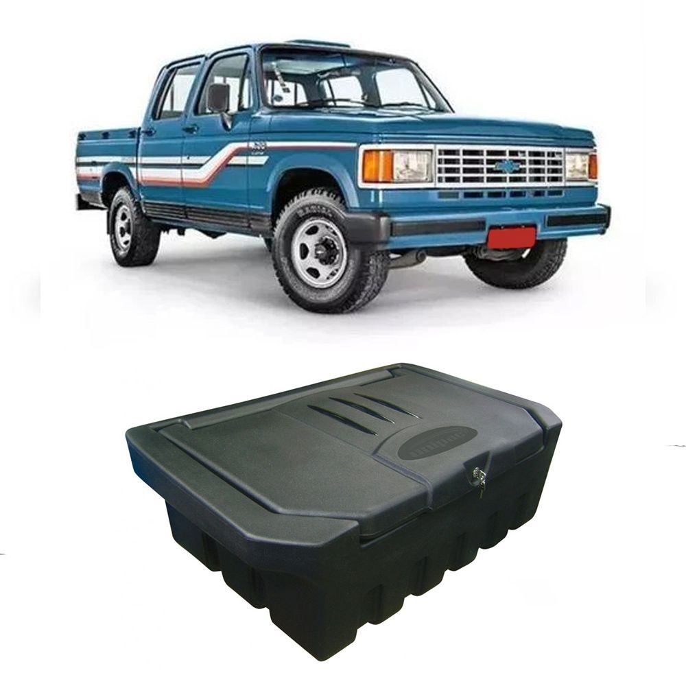 Caixa Organizadora Chevrolet D20 1985 a 1997 Cabine Dupla Unipac Trunk Box Caçamba Ferramentas