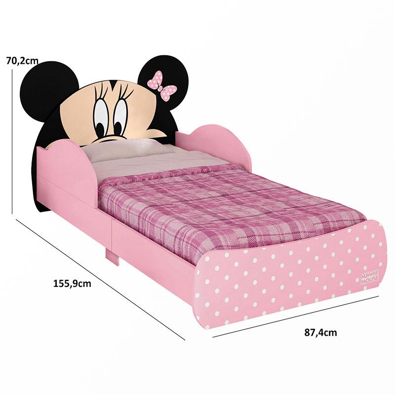 Mini Cama Infantil Minnie Disney 7A com Colchão Ortobom 150x70 cm - Pura Magia
