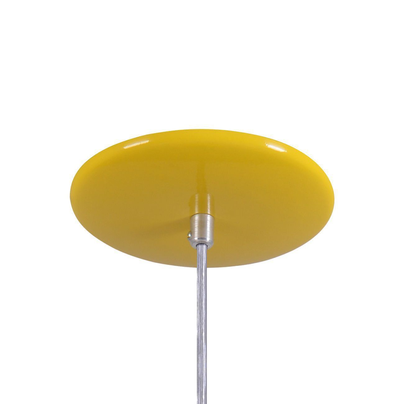 Pendente Cone Luminária Lustre Alumínio Amarelo - Rei Da Iluminação