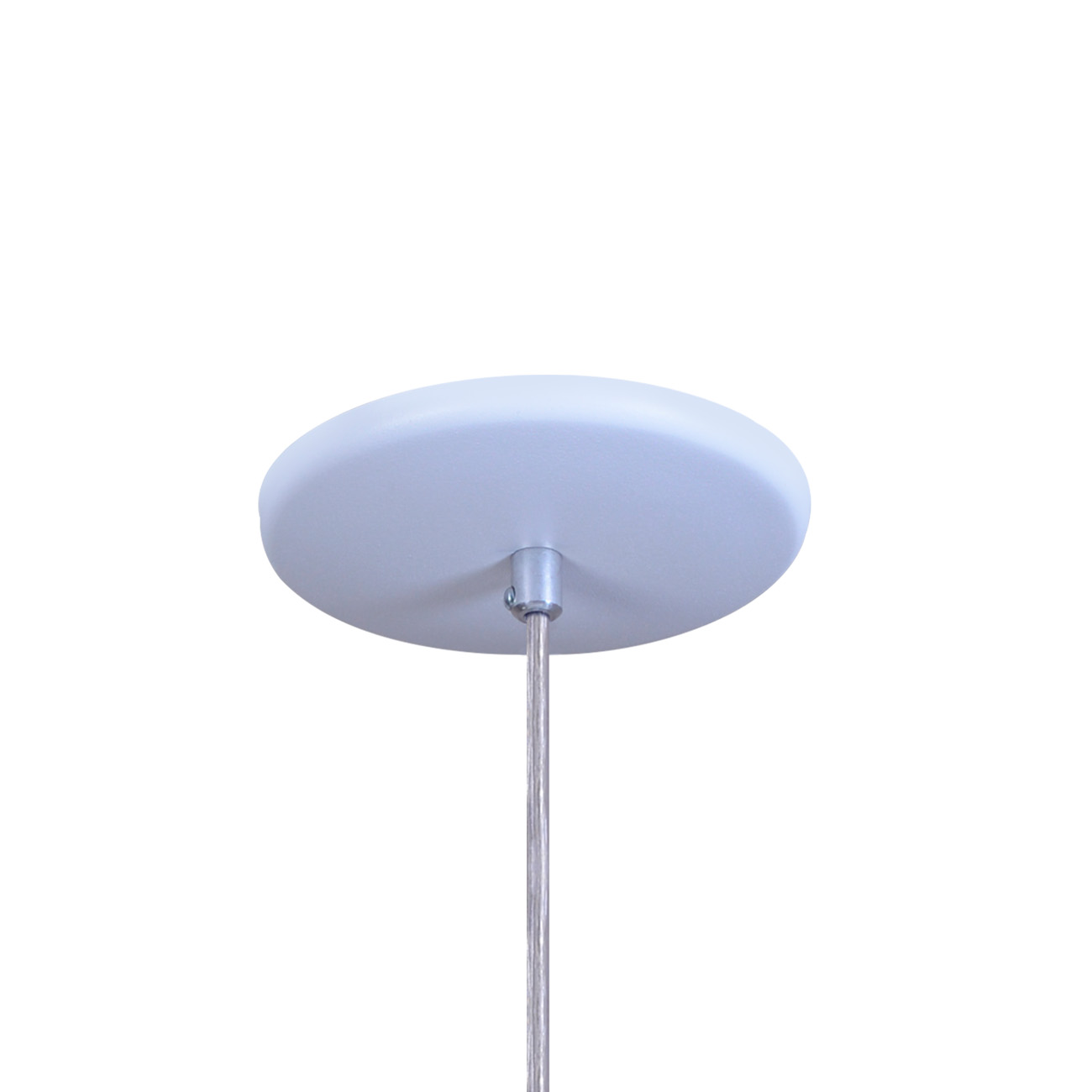 Pendente Oval 40cm Luminária Lustre Alumínio Branco Textura - Rei da Iluminação