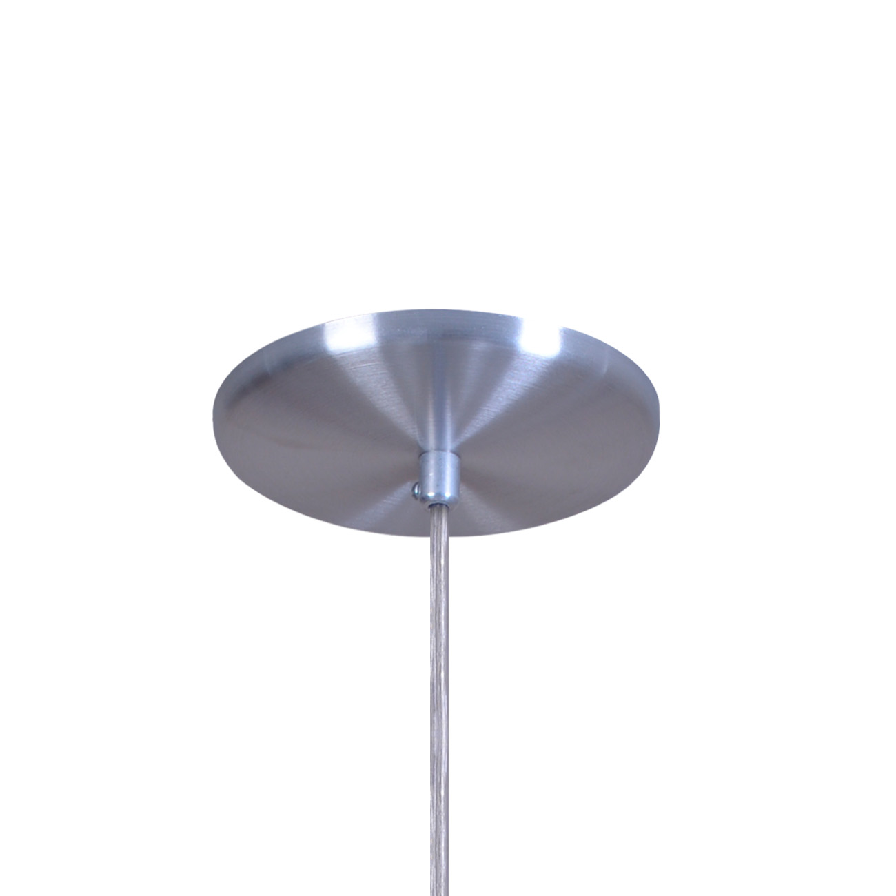 Pendente Oval 40cm Luminária Lustre Alumínio Escovado - Rei da Iluminação