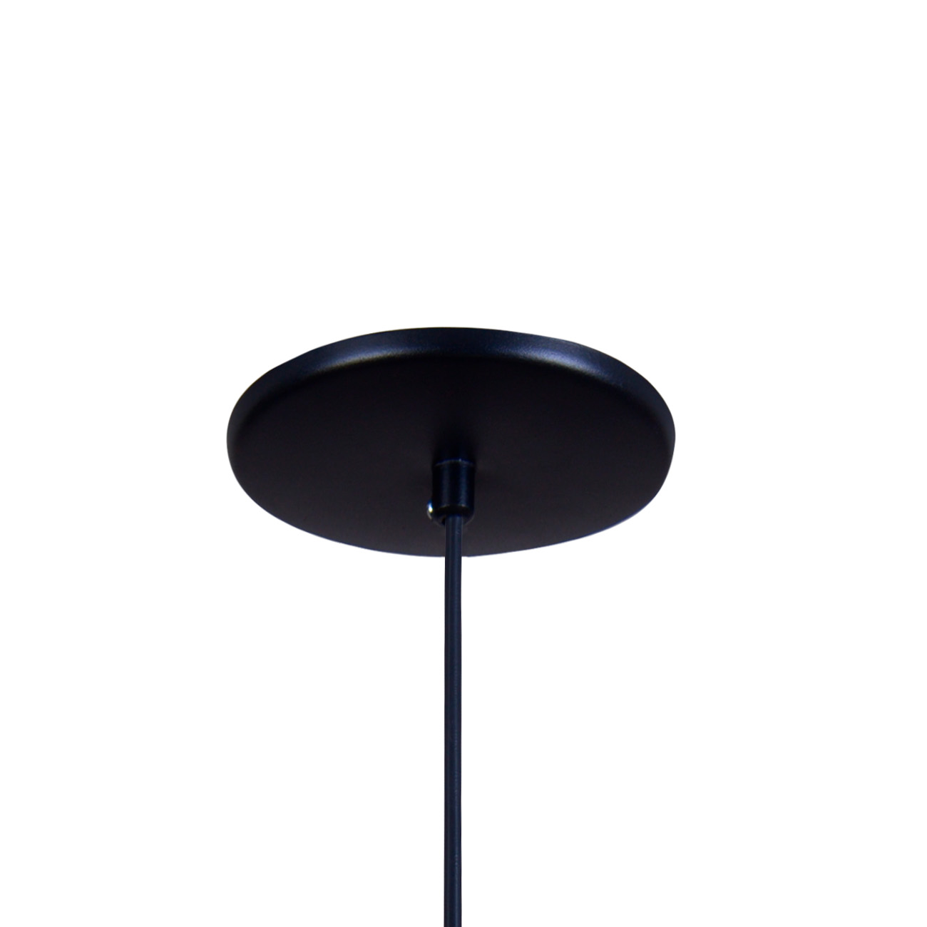 Pendente Oval 40cm Luminária Lustre Alumínio Preto Textura C/ Laranja - Rei da Iluminação