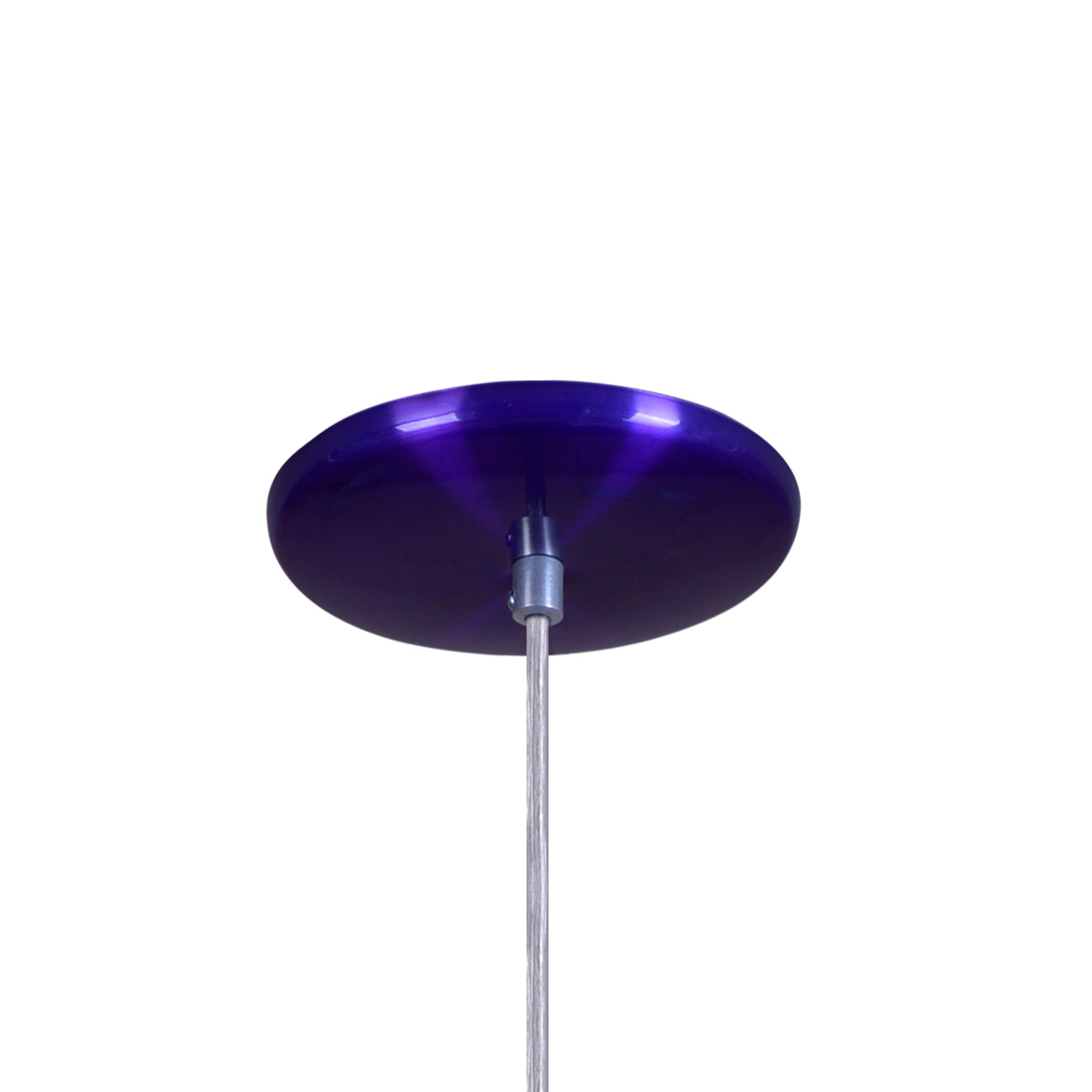 Pendente Oval 40cm Luminária Lustre Alumínio Roxo Verniz - Rei da Iluminação