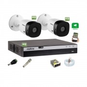 Kit Intelbras 2 Camera Seg 1220b Fullhd Dvr Mhdx 3104 sem HD