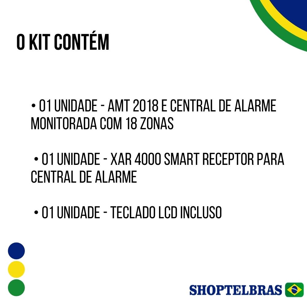Central Alarme Intelbras Amt 2018e + Xar 4000 Smart