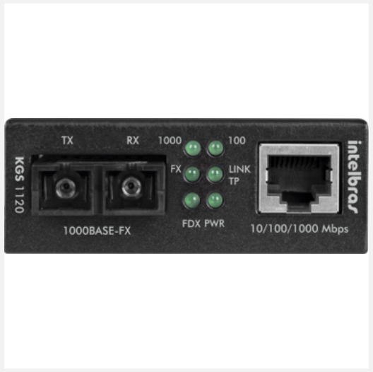 KGS 1120 Conversor de Mídia Gigabit Ethernet Monomodo 20 km