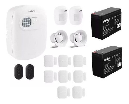 Kit Alarme Intelbras S/ Fio 10 Sensores E Discadora